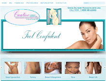 Tablet Screenshot of creativecosmeticsurgery.com